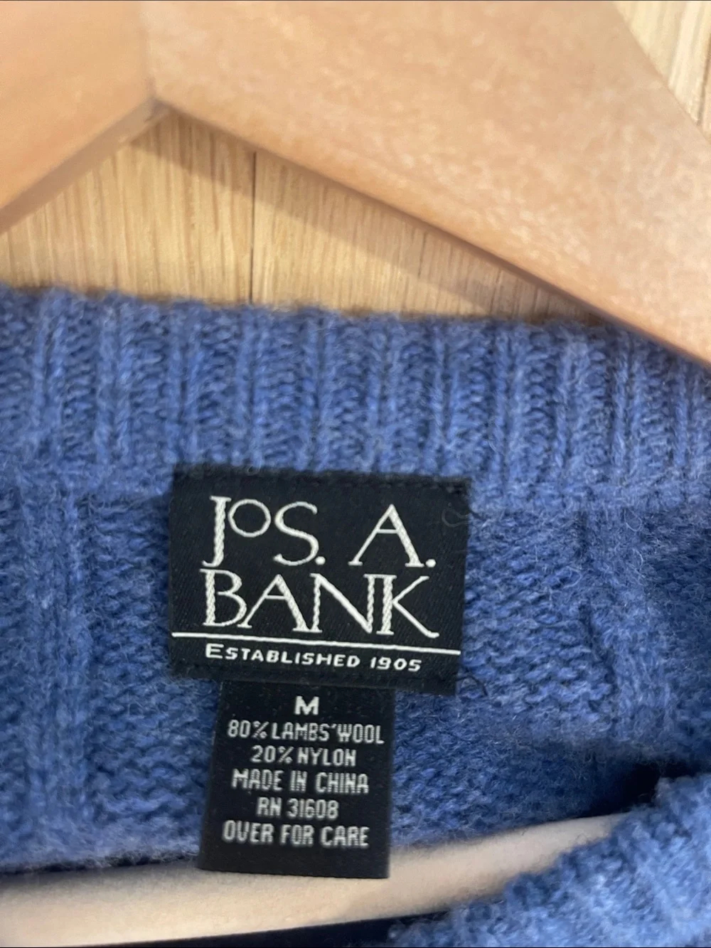 Men's Crewneck Sweater in Denim Blue size M
